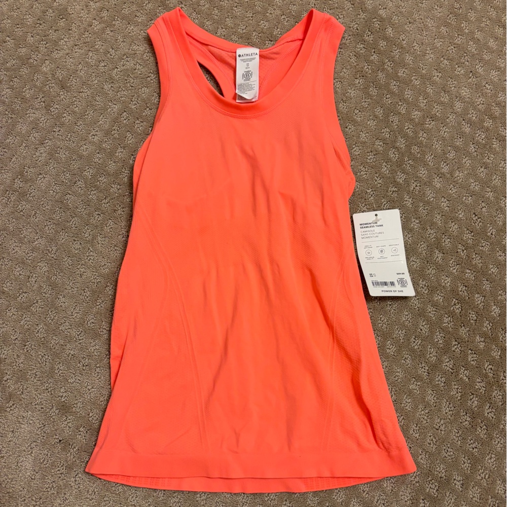 Athleta Coral Momentum Seamless Tank Top